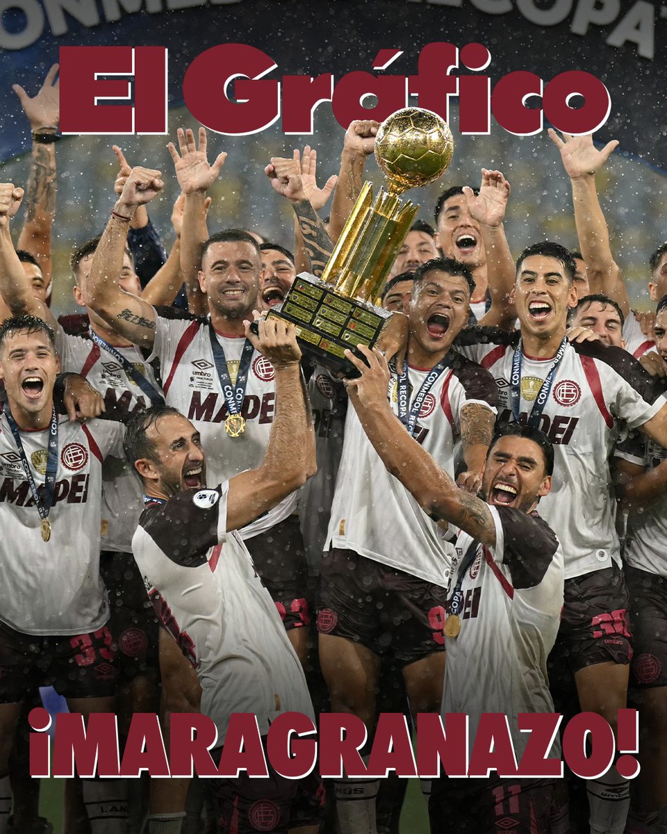 🌟🏆¡MARAGRANAZO!: la tapa de El Gráfico para un campeón heroico.

🔝Lanús se coronó en la Recopa al vencer a Flamengo en el Maracaná y sumó el noveno título de su gloriosa historia.