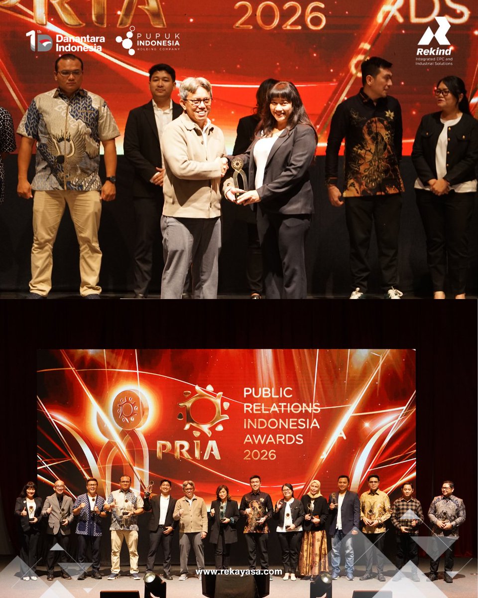 Rekind_Official's tweet photo. serta strategi mitigasi risiko yang diterapkan perusahaan secara konsisten dan berkelanjutan.  Seremoni penghargaan digelar di Taman Budaya Embung Giwangan pada Jumat (13/2). 
Trofi diserahkan langsung oleh Rudi Setyanto dan diterima oleh VP Komunikasi dan Administrasi Korporat https://t.co/znOep9fjDj