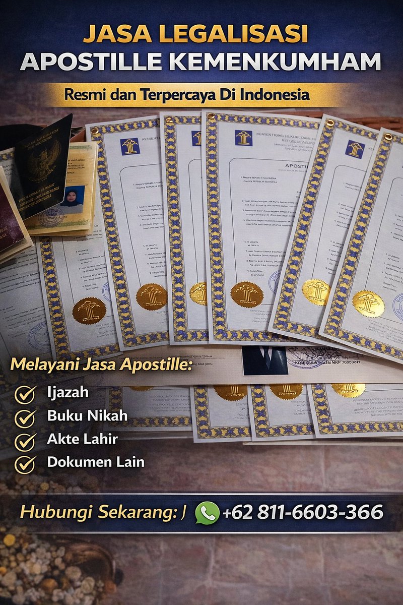 Apostile_Jkt's tweet photo. Jasa Apostille Telpone +62 811-6603-366 
https://t.co/XgMzTp07qv 
https://t.co/mS8qv2FNnL
https://t.co/84CE2lbMMC
https://t.co/wONfaez6cC
https://t.co/fQl3fhrVDR
https://t.co/4LHMSGLnFB
https://t.co/drry1ncJbG
https://t.co/RuzaJg8dDx

#apostille #apostilleservice #jasa_apostille https://t.co/soNooW3Irb