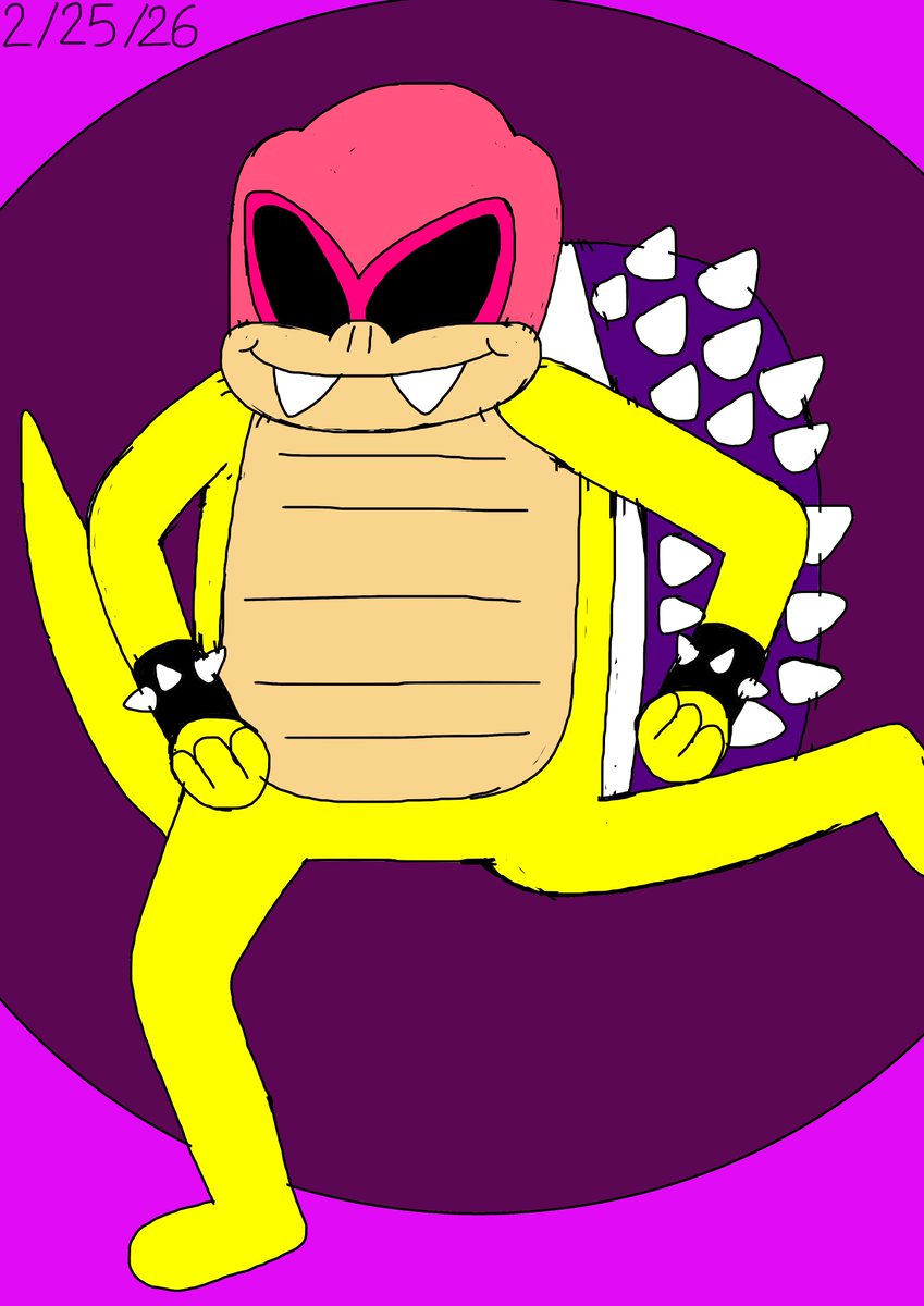 Brittan93006455's tweet photo. #RoyKoopa #Roy #Koopalings #SuperMarioBros #Mario #MarioFanart #Nintendo #NintendoFanart #FebruaryFanart #2026Fanart #Brittany8895 #Fanart #MyFanart #Medibang #MedibangPaint #MedibangPaintPro #MedibangPro #MedibangArt #MarioCharacters https://t.co/jGMi48kWJy