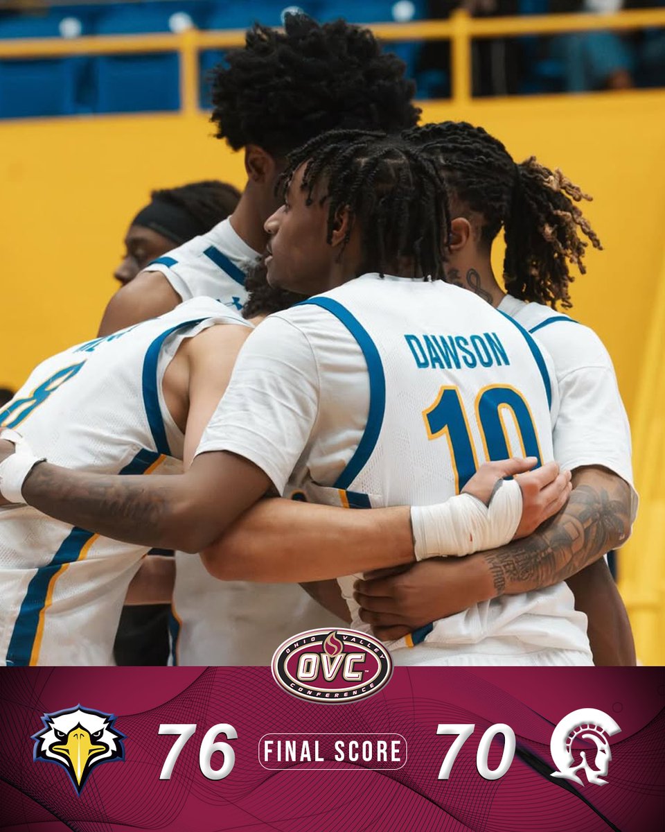 .<a href="/MSUEaglesMBB/">Morehead State Men's Basketball</a> clinches at least a share of the OVC 🏆 with a road victory.

#SoarHigher | #OVCit