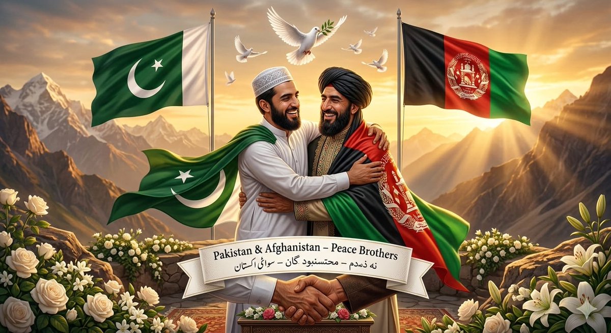 : *ہمارا پیغام مسلم ممالک کے نام ہے۔*

*فی الفور پاک افغان جنگ بندی کروائیں۔اور مذاکرات کا راستہ اختیار کیا جائے۔دہشتگردی سے نمٹنے کیلئے دونوں ممالک کیطرف سے موثر اقدامات کیے جائیں۔*

#PakistanZindabad