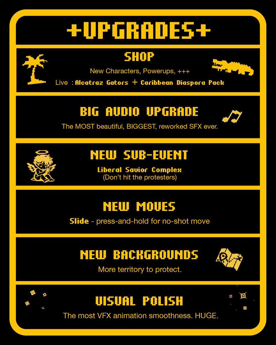 sob_game's tweet photo. 𝗧𝗼𝗼𝗸 𝗮 𝗯𝗶𝘁.
𝗪𝗲 𝗺𝗮𝗱𝗲 𝗶𝘁 𝗰𝗼𝘂𝗻𝘁.

The promised updates are 🅛🅘🅥🅔.

+🅤🅟🅖🅡🅐🅓🅔🅢+
-Bigger sound.
-Sweeter moves.
-New sub-event.
-New maps.
-Polish everywhere. The most ever. 

Protect the territory.
.
#gaming https://t.co/1NSfWECv7Z