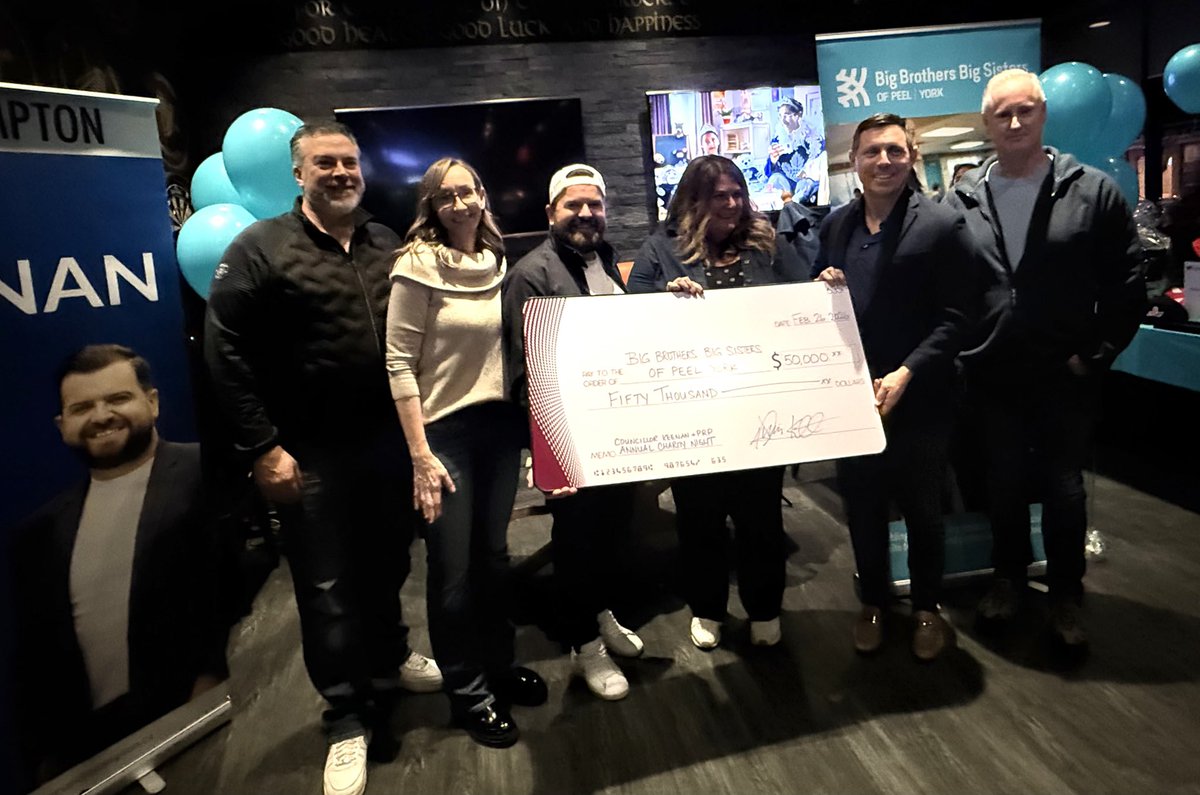 RMiller2221's tweet photo. Honoured to attend the 4th Annual Charity Night supporting @PeelPolice fundraising campaign for @BBBSPeelYork. Thank you @Keenan4Brampton &amp; @COBMPalleschi for their ongoing advocacy &amp; leadership in raising an outstanding $50,000 for such a meaningful cause. https://t.co/GbyLx04E0d