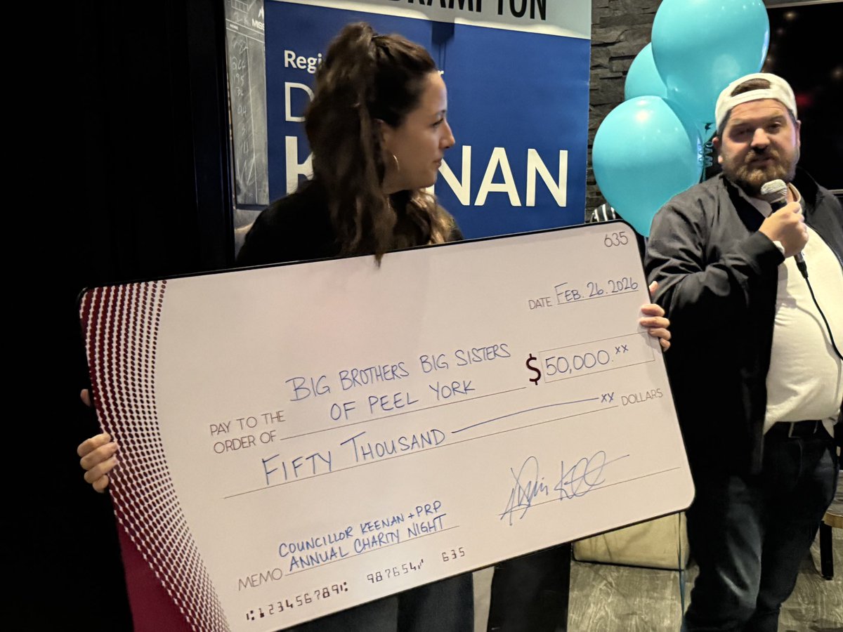 RMiller2221's tweet photo. Honoured to attend the 4th Annual Charity Night supporting @PeelPolice fundraising campaign for @BBBSPeelYork. Thank you @Keenan4Brampton &amp; @COBMPalleschi for their ongoing advocacy &amp; leadership in raising an outstanding $50,000 for such a meaningful cause. https://t.co/GbyLx04E0d