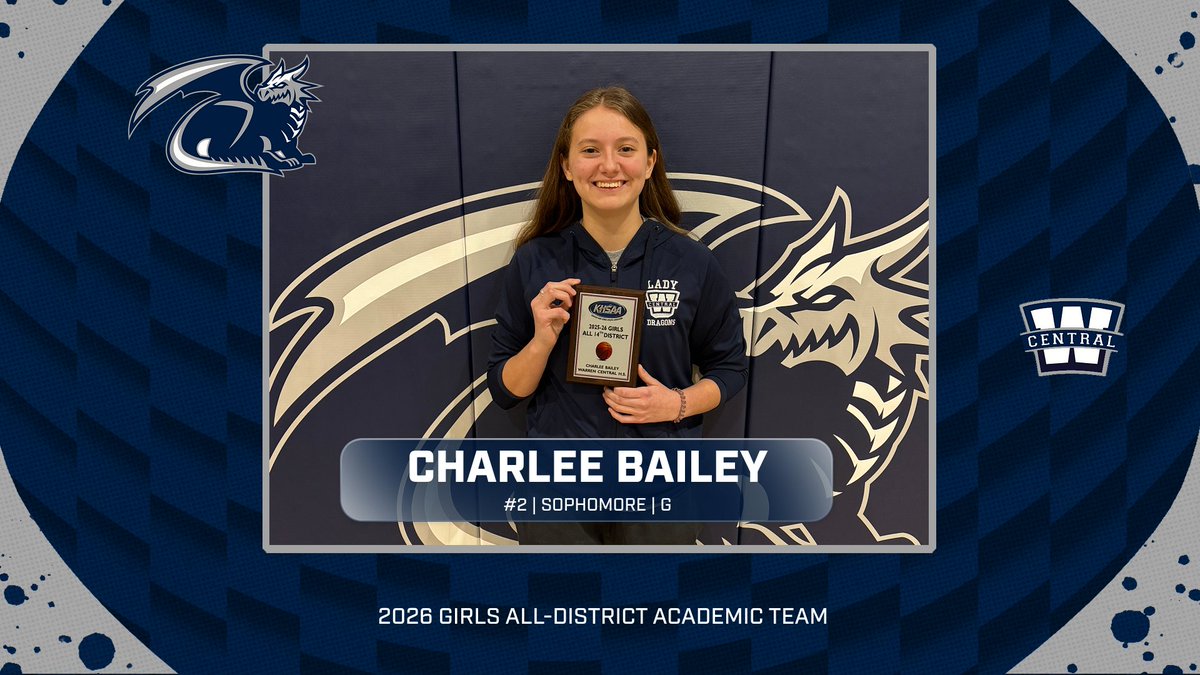 WCAthleticDept's tweet photo. Congratulations to #LadyDragonBBall's own Charlee Bailey on being named to the 2026 Girls All-District Academic Team! All of Dragon Nation is super proud of your dedication to being the definition of a student-athlete. https://t.co/A49dN56pF6
