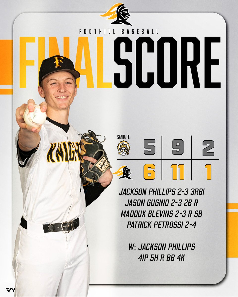 Foothill Knights Baseball tweet media