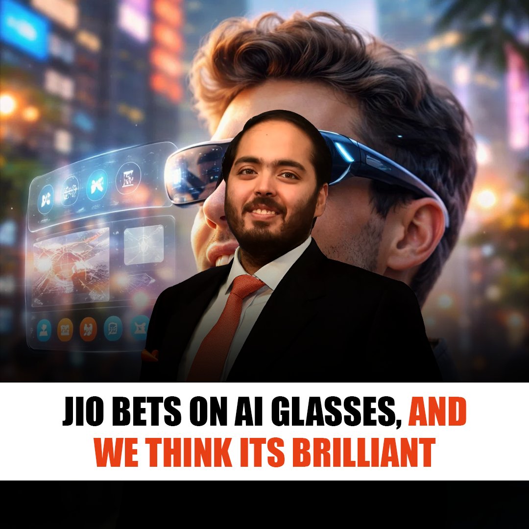 NewsKiDuniya6's tweet image. Jio is betting big on AI Glasses 
If this clicks, India won’t just consume tech we’ll build the future of wearable AI. This could be the next smartphone moment.
#Jio #AI #TechIndia #Innovation