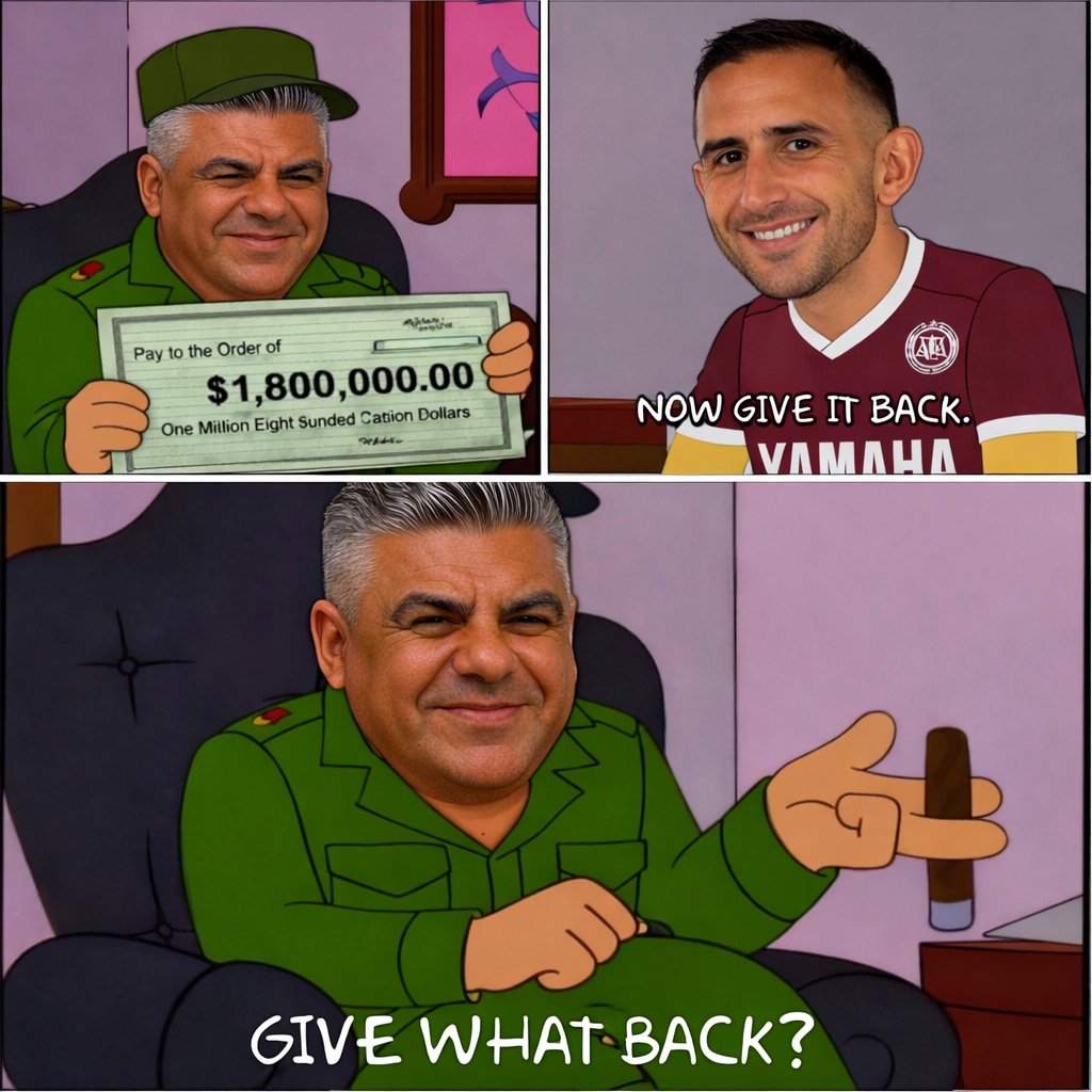 Gana la recopa <a href="/clublanus/">Club Lanús</a> y va a mostrarle el premio a la AFA. 

Los Simpsons lo predijeron otra vez 
#lanus #RecopaSudamericana #tapia