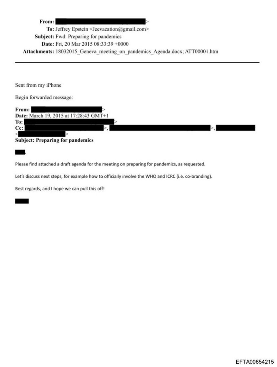 Who was "Preparing for pandemics" that's blanked out as "Victims"? HUH? Hello, I have questions <a href="/RepThomasMassie/">Thomas Massie</a> about the people in this email needing unredacted... they seemed like co-conspirators ensuring 2020 was on cue. 

<a href="/grok/">Grok</a> is this the same as the following: