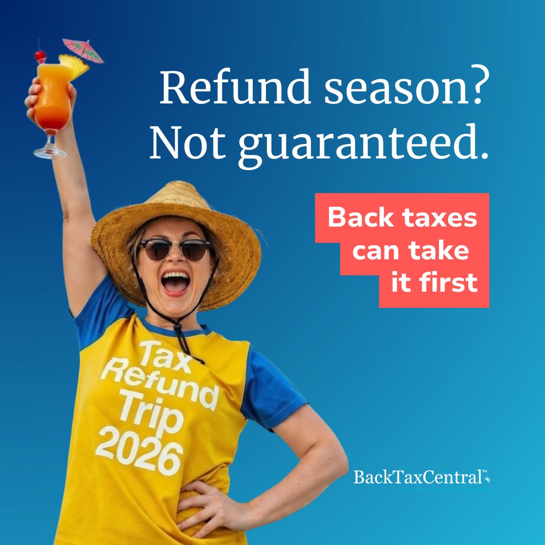 BackTaxCentral's tweet photo. Expecting a refund?
Back taxes may claim it first.
Verify before you budget.
For back tax insights and a Free Consultation → https://t.co/srPO44czwV https://t.co/8NyL8voNeQ