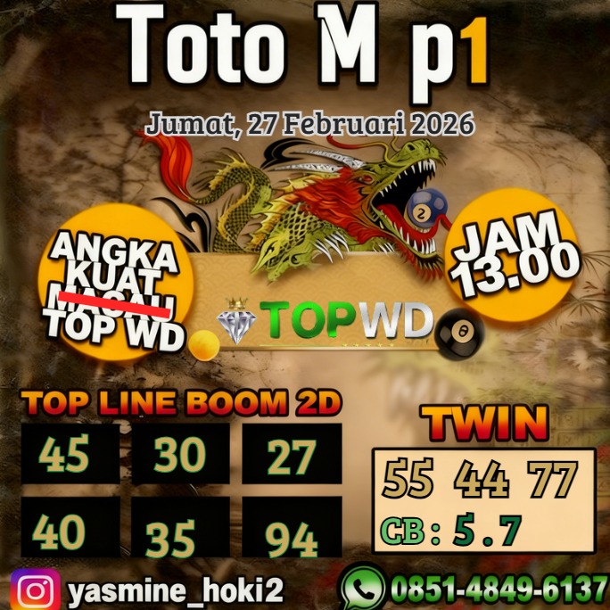 hoki_yasmine's tweet image. 🔥 TTM p1 - 27 FebruariI 2026 🔥
Mau racikan sampai BbFs-nya? Langsung meluncur ke WA ya, yasmine sudah standby bagikan angka mainnya! 🚀 #SitusTerpercaya  #TopWD #SitusAmanah #JumatBerkah
LINK OTOMATIS ADA DI KOMENTAR PERTAMA