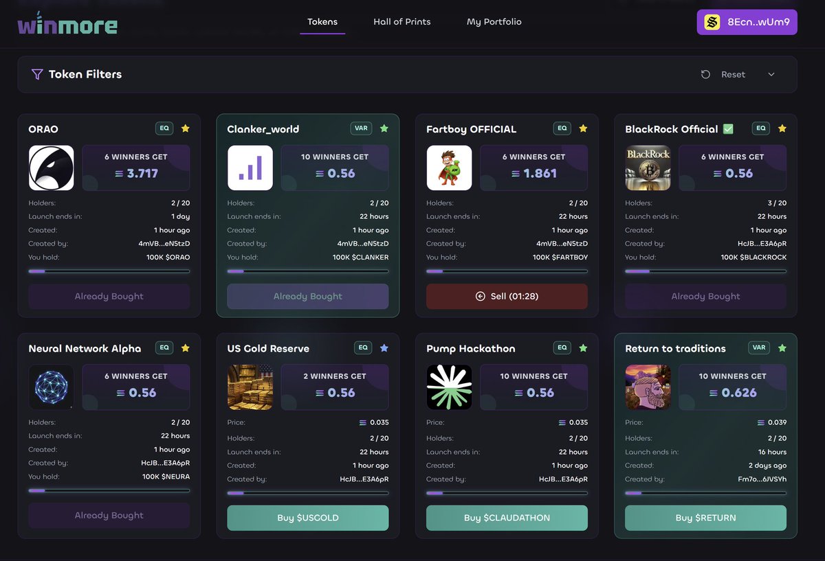 🚧 Building the market.
Probabilistic tokens taking shape.