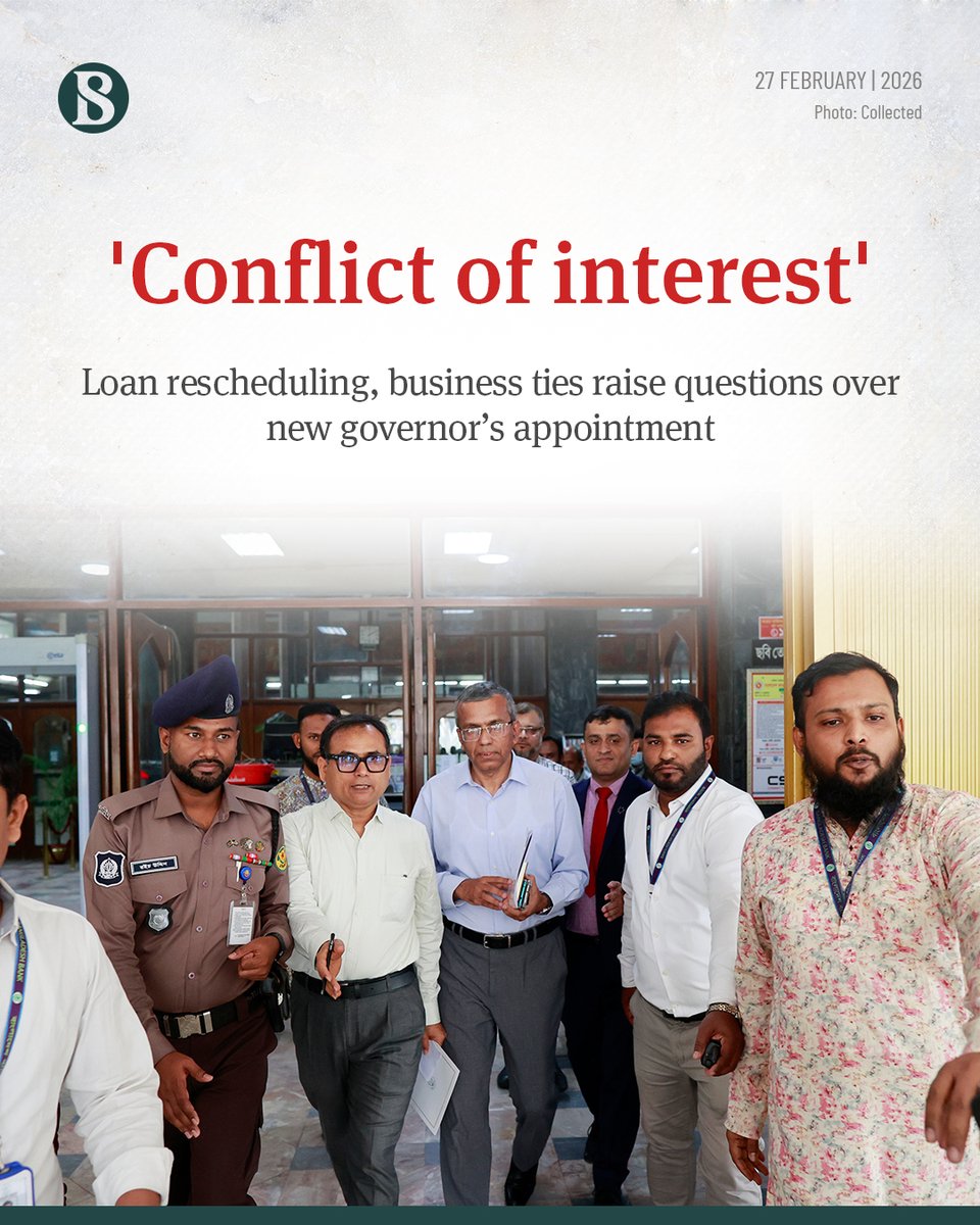 tbsnewsbd's tweet image. The appointment of Md Mostaqur Rahman, a cost and management accountant and garment factory owner, as governor of the Bangladesh Bank, has sparked sharp debate.

[link in comments]

#BangladeshBank #centralbank #TBSNews