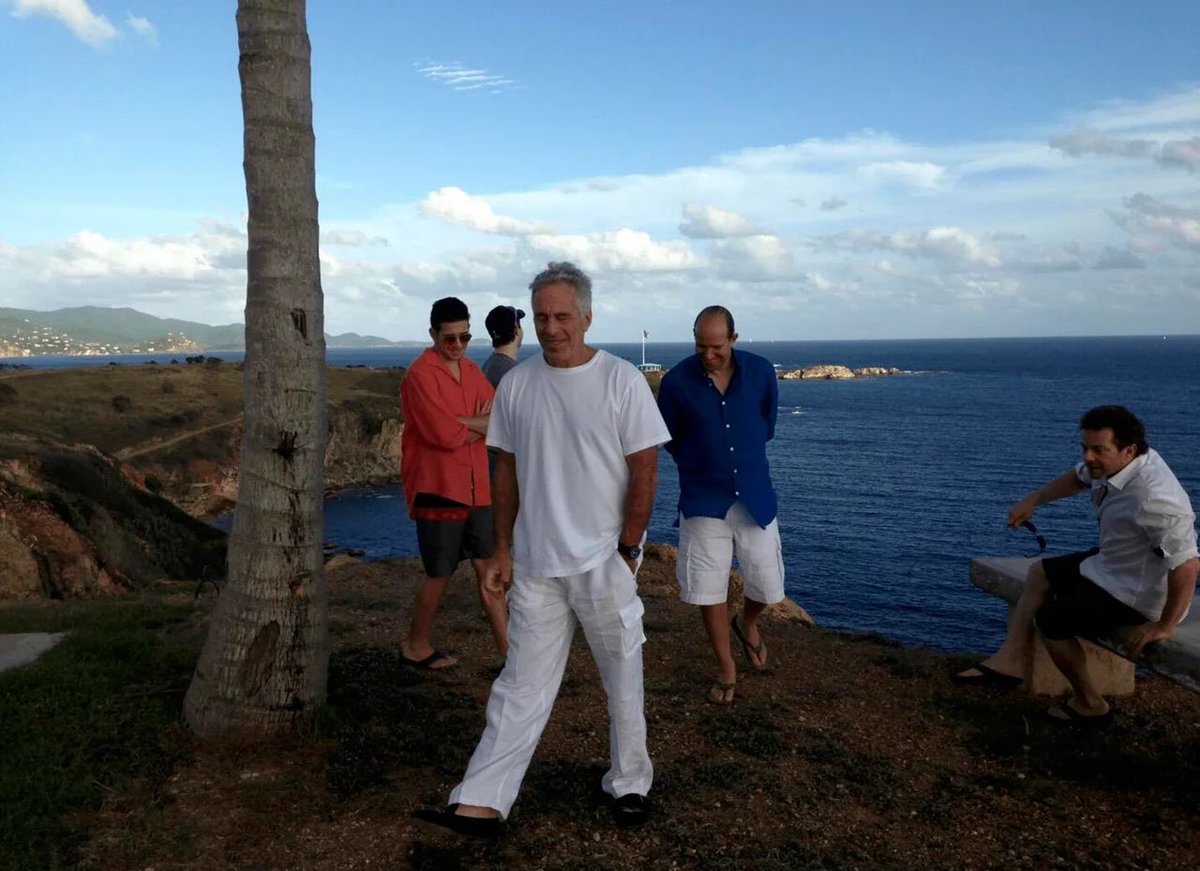 Why did the Trump DOJ remove this photo of <a href="/howardlutnick/">Howard Lutnick</a> with Jeffrey Epstein at Epstein Island from their website site?
