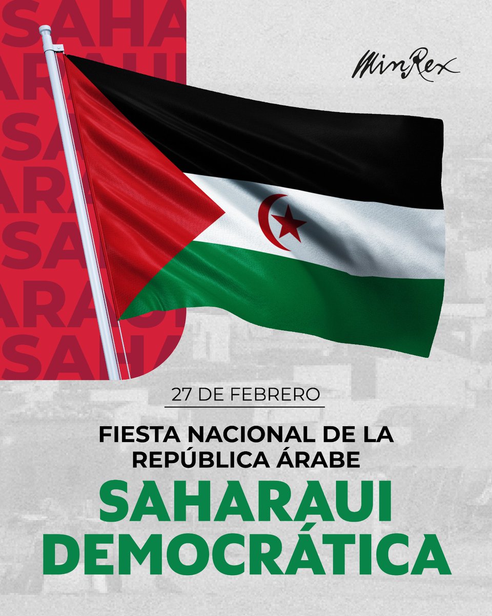 #Cuba 🇨🇺 felicita al pueblo, al Frente Polisario y al gobierno de la RASD 🇪🇭 en ocasión del 50 aniversario de su proclamación.
 
Reafirmamos la determinación de continuar fortaleciendo los históricos vínculos de hermandad, solidaridad y cooperación entre nuestros dos pueblos.