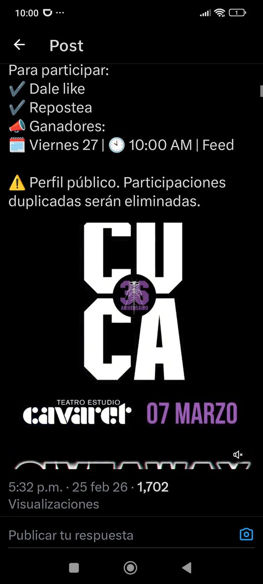 MonikcVampid's tweet photo. @TEstudioCavaret @MrPajarocker69 Yo quiero ver a @cuca_oficial  cortesía @TeatroEstudioCavaret🦇 https://t.co/cTk4drgFYS