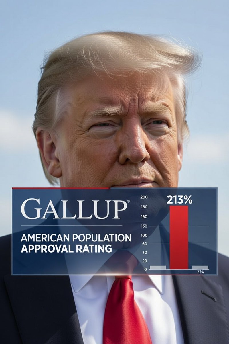 🔥🚨JUST IN: New Gallup poll shows President Trump at a 213% approval rating. Everyone loves him!