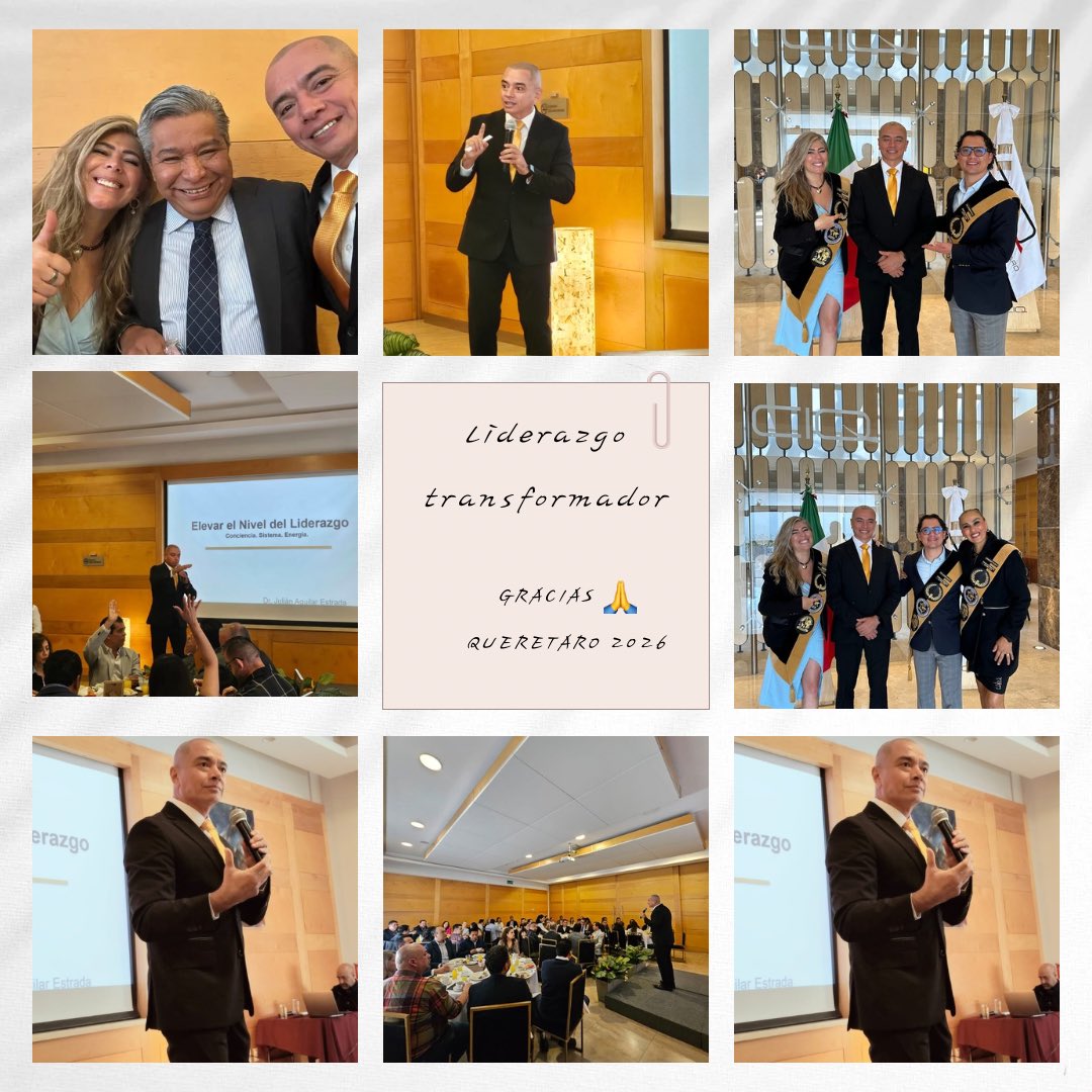 Querétaro, gracias.

Lo vivido hoy fue más que una conferencia: fue una experiencia de energía compartida con un empresariado atento, perceptivo y dispuesto a evolucionar.

Me sentí como pez en el agua.
Congruencia. Conexión. Expansión.
#LiderazgoTransformador #EnergíaEmpresarial
