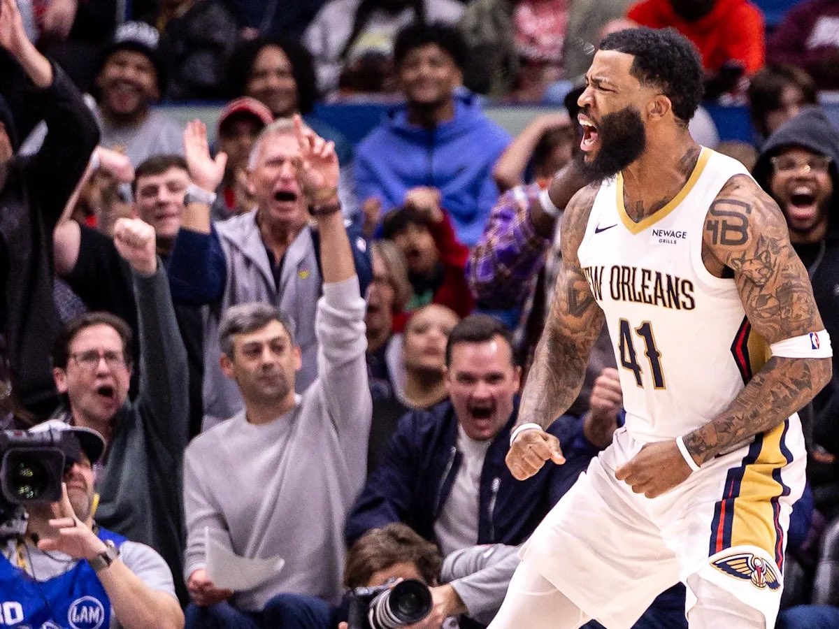 ProPelsTalk's tweet photo. Saddiq Bey had scored 20+ points in 19 games for the Pelicans this year. 

Four of those games being 30 or more. 

Putting up a career year for the Pelicans and has one more year left on his contract at 6 mil. 

Unreal comeback season for Saddiq https://t.co/lYEL6TWkDE