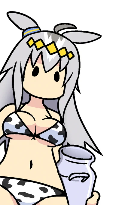 牛ビキニ合同の背景にいた人達もちゃんと貼ってなかったね、牛ビキニはいいぞ。 #ウマ娘プリティーダービー ※なんかセンシティブに設定すると伸びが違うと聞いたのでためしに使って貼るわね