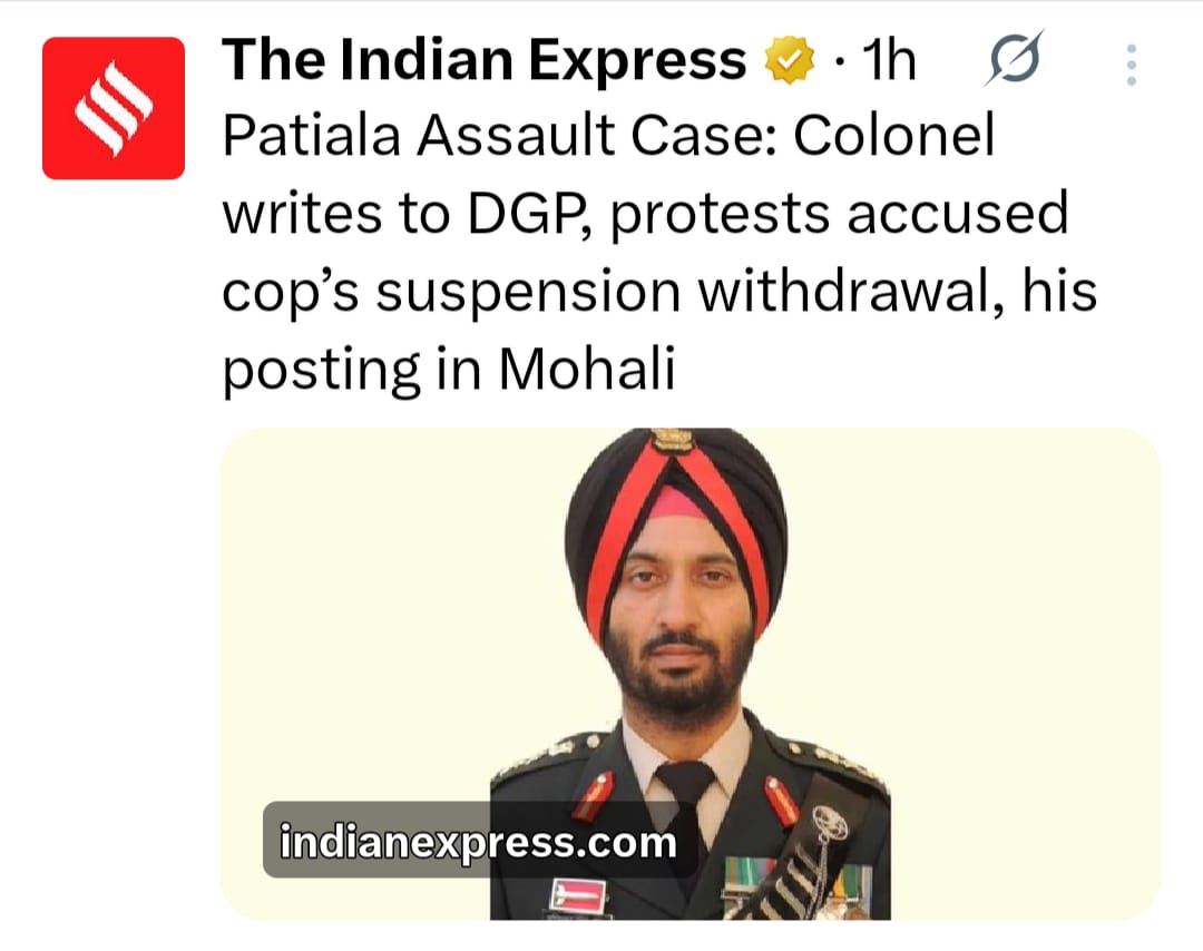 Lt Col Sushil Singh Sheoran, Veteran tweet media