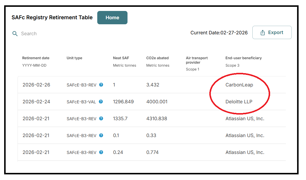 Deloitte's fresh entry in Energy Web's SAFc registry.

New player - CarbonLeap added to the list. [ carbonleap.nl ]

safcregistry.org/retirement?pag…

$EWT <a href="/energywebx/">Energy Web</a>
