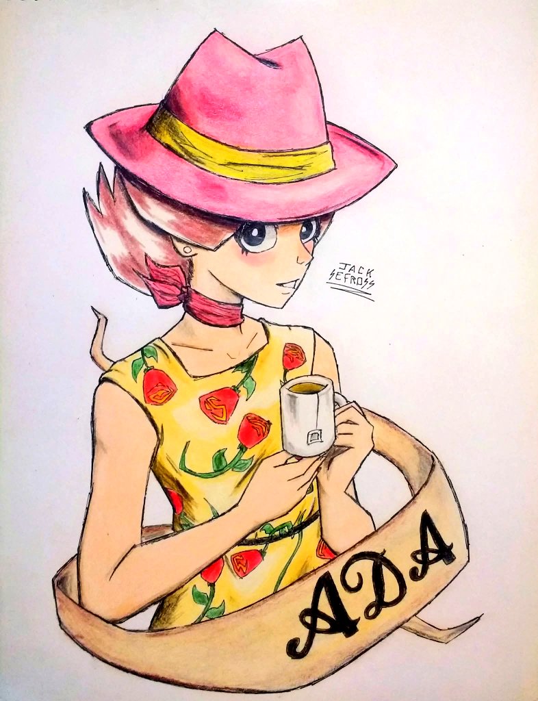Gerardo28192573's tweet photo. @meraki_hanaki Este es un dibujo de hace años. Se llama Ada y es detective :3 https://t.co/56yYbsBD0M