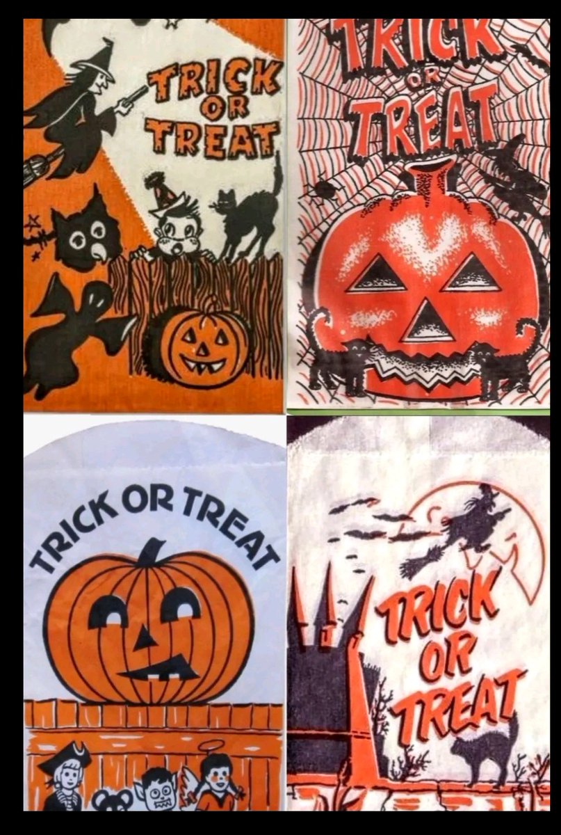 HalloweenIsCal1's tweet image. Vintage Halloween treat sacks were pure magic. They just don’t make them like that anymore!
🖤🧡✨️🍫🎃✨️🐈‍⬛️✨️🎃🍫✨️🧡🖤
#halloween #spooky #trick #treat #vintage