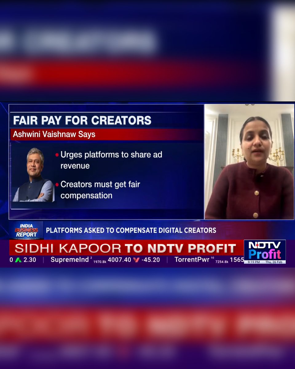sidbic's tweet photo. I speak to @NDTVProfit on revenue sharing statement made by @AshwiniVaishnaw @MIB_India 

Watch: https://t.co/7P31raBUlx https://t.co/wsR7ZR2bhL