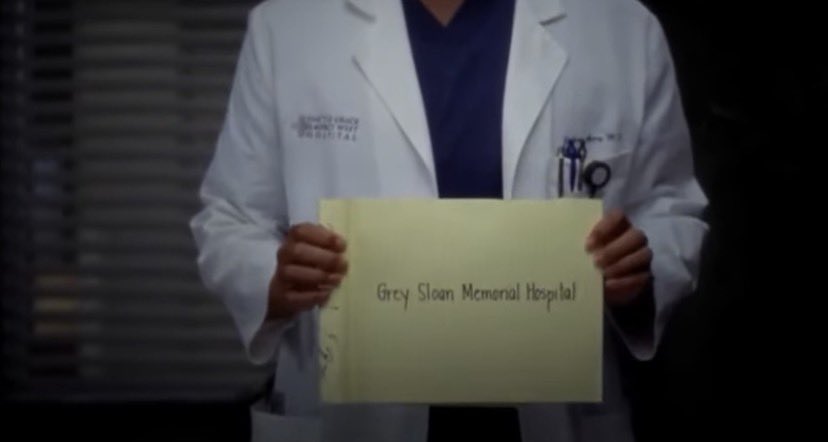 Avery colocando o nome do hospital de grey sloan sempre vai ser um dos meus episódios favoritos.