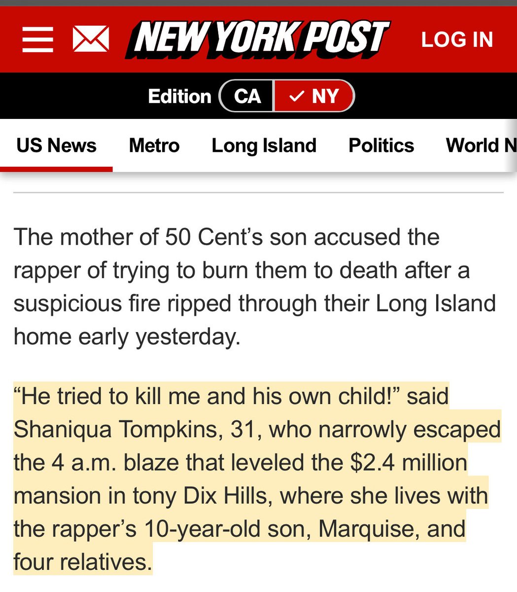 SCruFACE1's tweet image. On the “Sorry Miss Jackson” diss record, Domani called 50 cent “FIREBUG”, a informal term for an Arsonist AND used the ACTUAL photo of 50 cent’s baby mother’s house on FIRE 👀‼️😮‍💨 #Domani #50cent #Tip