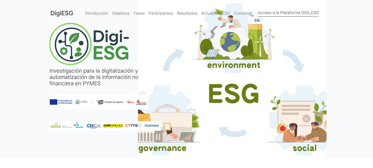 🌱 En #Altertec entramos en la recta final de #DIGI_ESG
Es un placer trabajar de la mano de <a href="/ClusterAeice/">AEICE Clúster de Hábitat Eficiente</a>  y el resto de entidades en este proyecto que impulsa una plataforma digital para que las #PYMES automaticen y gestionen su información #ESG de forma estratégica.
