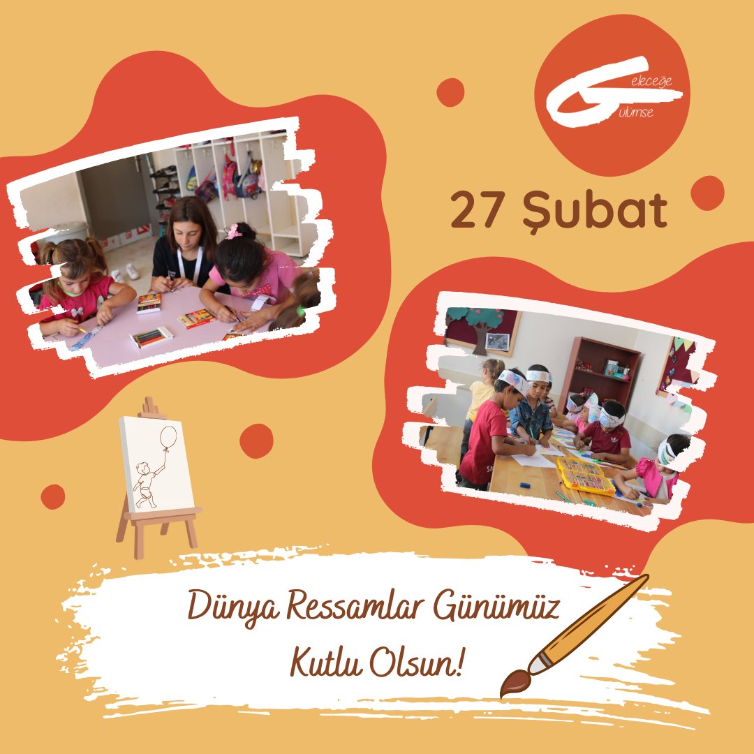 Sanat; hayal kurabilmenin ve dünyayı farklı bir gözle görebilmenin en güçlü yollarından biri. Biz de çocuklarımızın hayallerine renk katabilmek için çalışıyoruz. Çünkü biliyoruz ki sanatla büyüyen çocuklar, hayallerine daha cesur tutunur.

Dünya Ressamlar Günü kutlu olsun! 🎨 💫