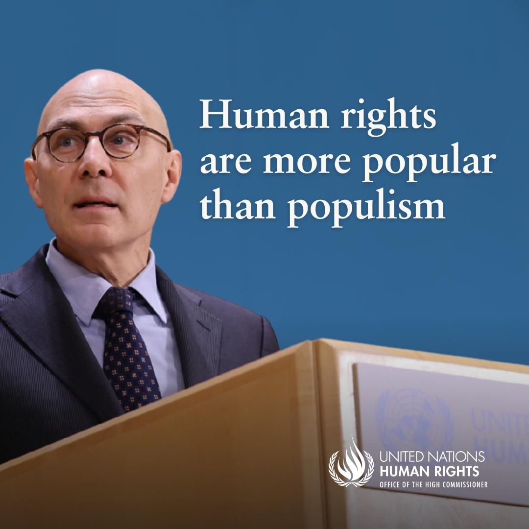 volker_turk's tweet photo. Authoritarians try to persuade people they are powerless, but human rights remind us we are not.

We need to forge coalitions to champion what unites us.

👉 My global update to @UN_HRC https://t.co/Jvg7tQhbf0 https://t.co/GOQbLy6EKl