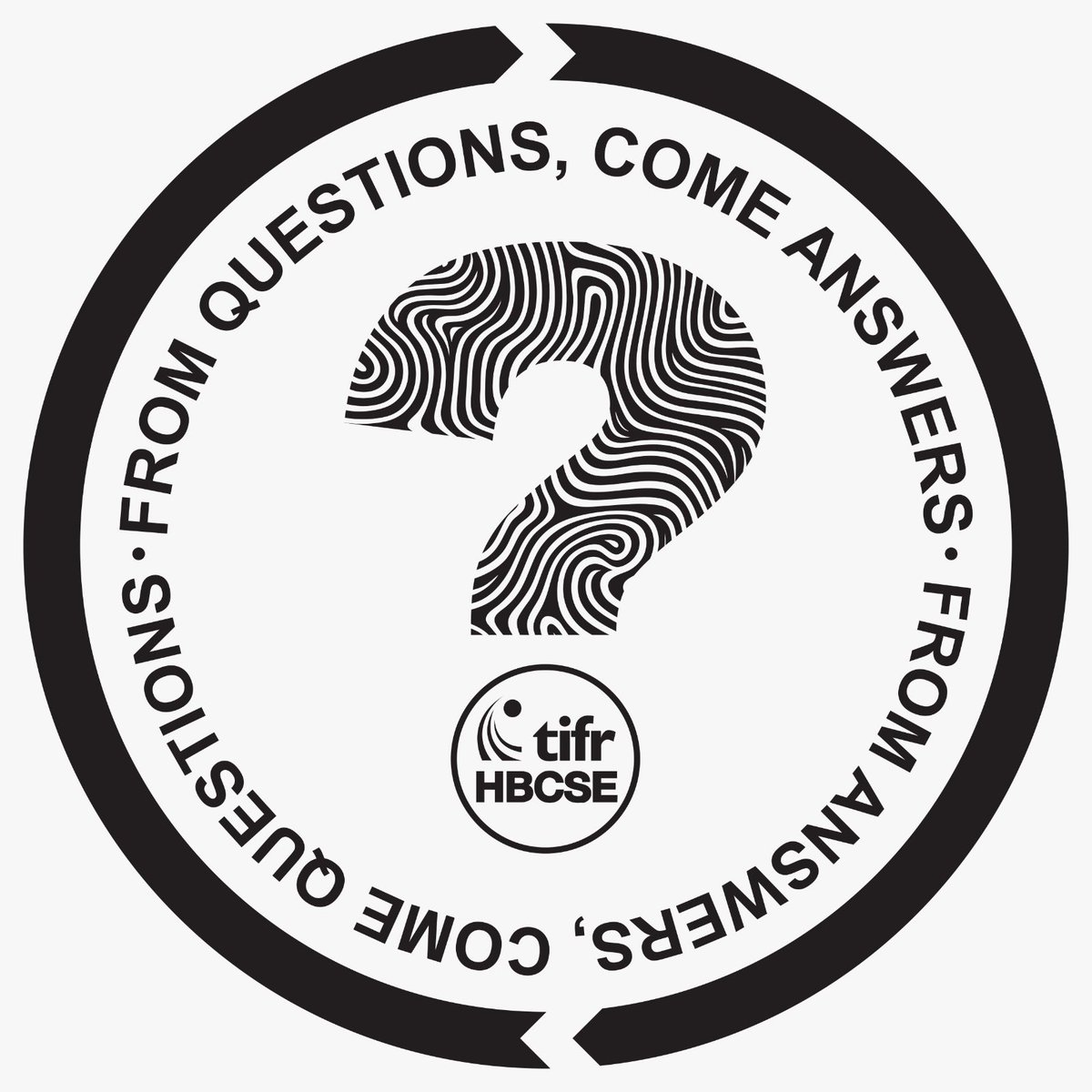 HBCSE_TIFR's tweet image. What does the question mark on our volunteers’ T-shirts stand for?
#NSD2026 #hbcsetifr