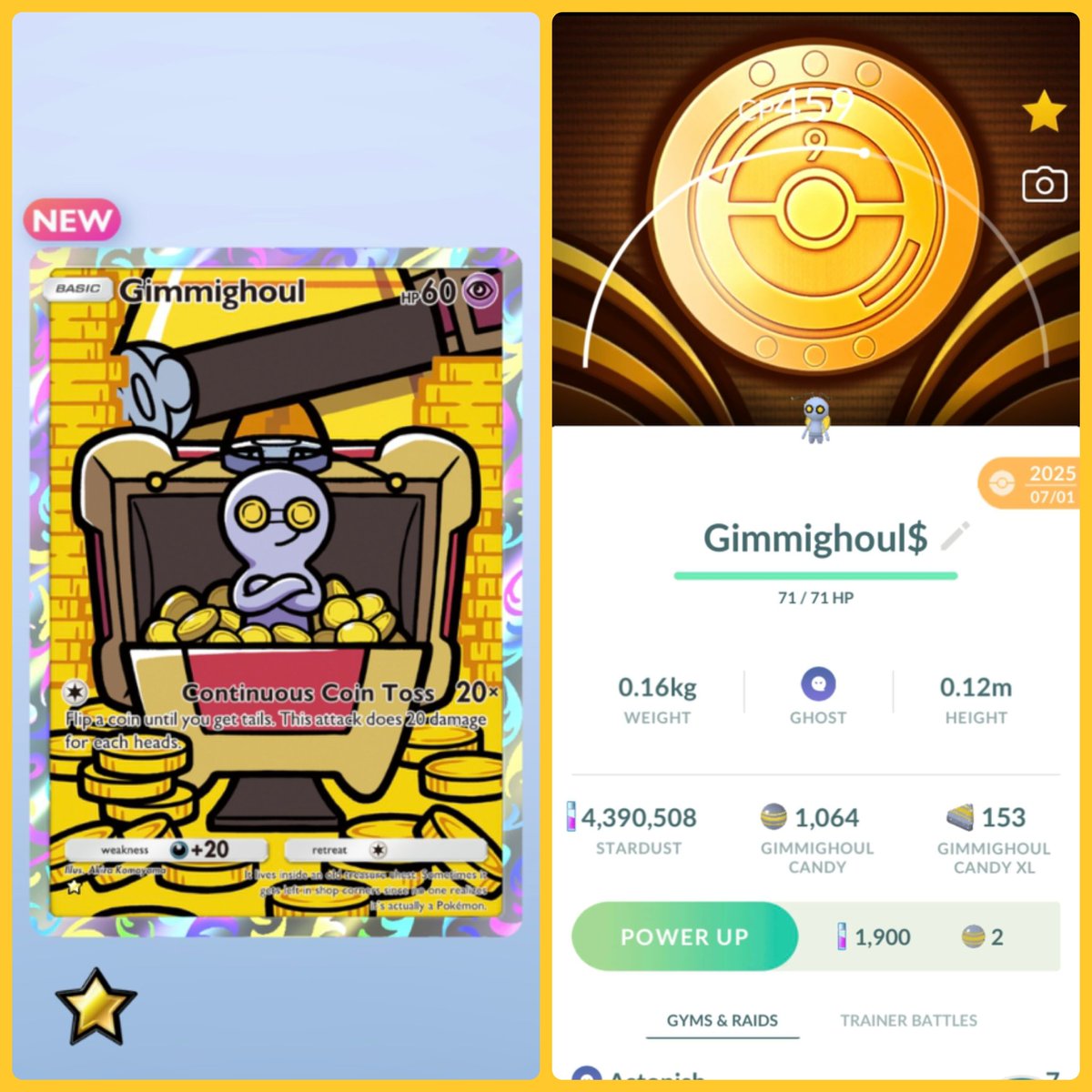 What a cool card for such an iconic Pokemon.🪙💰🪙
For the lucky friends out there that missed the collector "9 years" background last year, shout out I've got a couple off the shelf.
#PokemonGO #PokemonGOfriends #PocketTCG
