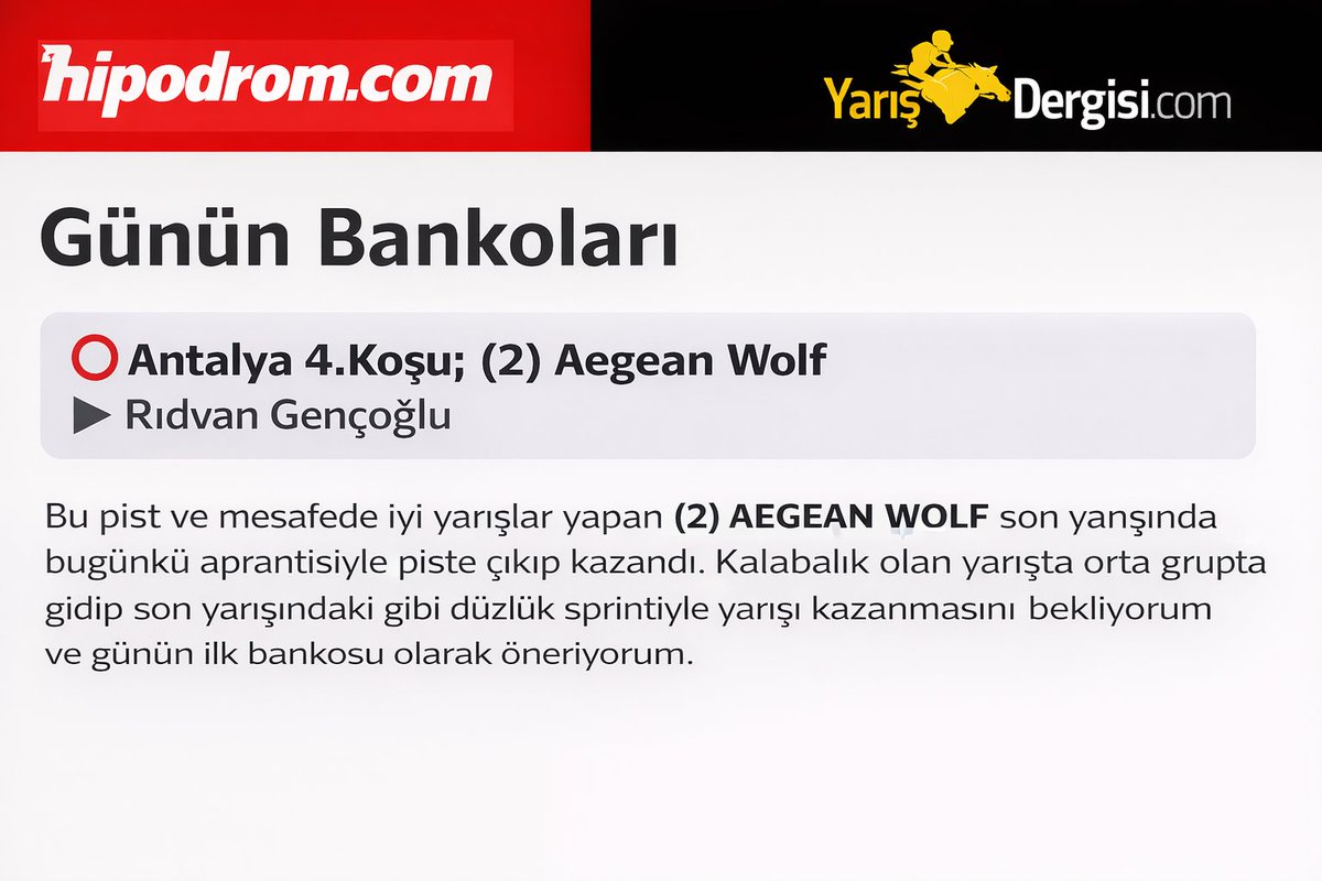 Yarış Dergisi tweet media