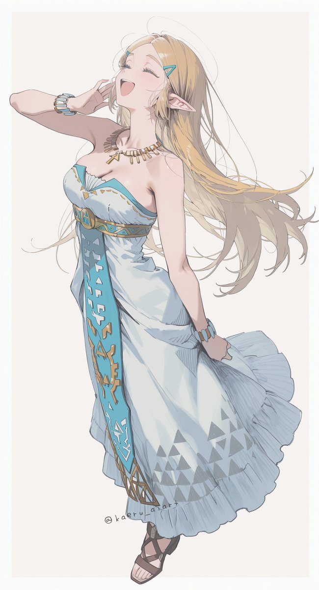 kaeru_aiart's tweet photo. 姫が過去に転移するまでは退魔の剣が実質2本存在してた事になるのか。
龍から戻った後はリンクと沢山笑って過ごしてほしいですね❣
#ゼルダ姫 
SFW https://t.co/JGEqOTPhgM