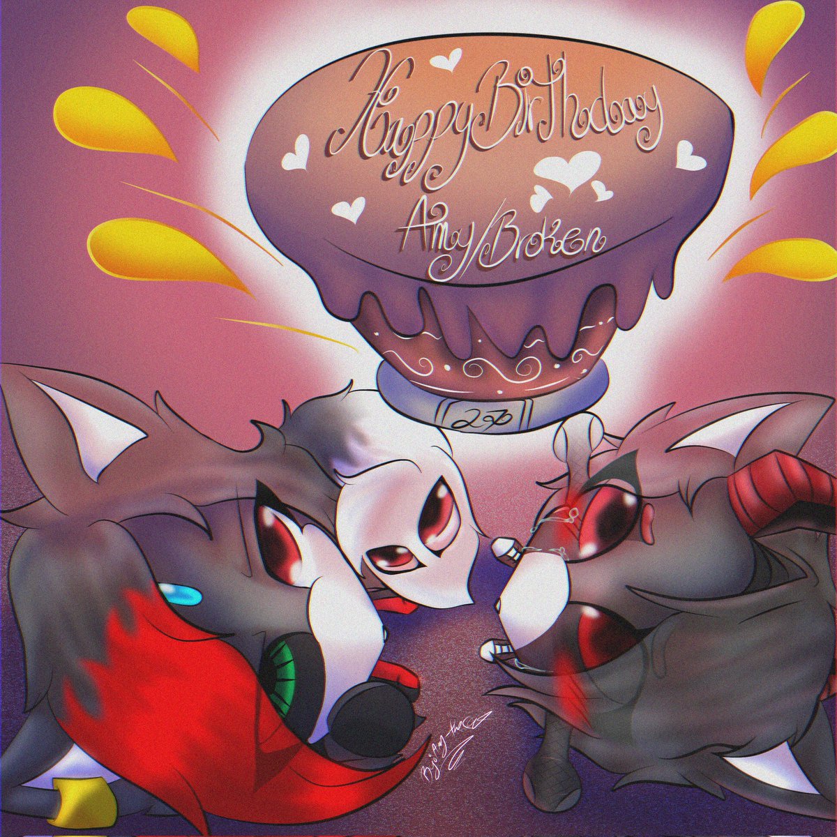 Is not a spicy art but I wanna post this art for my bday quq. Just to make myself happy at least something for myself.