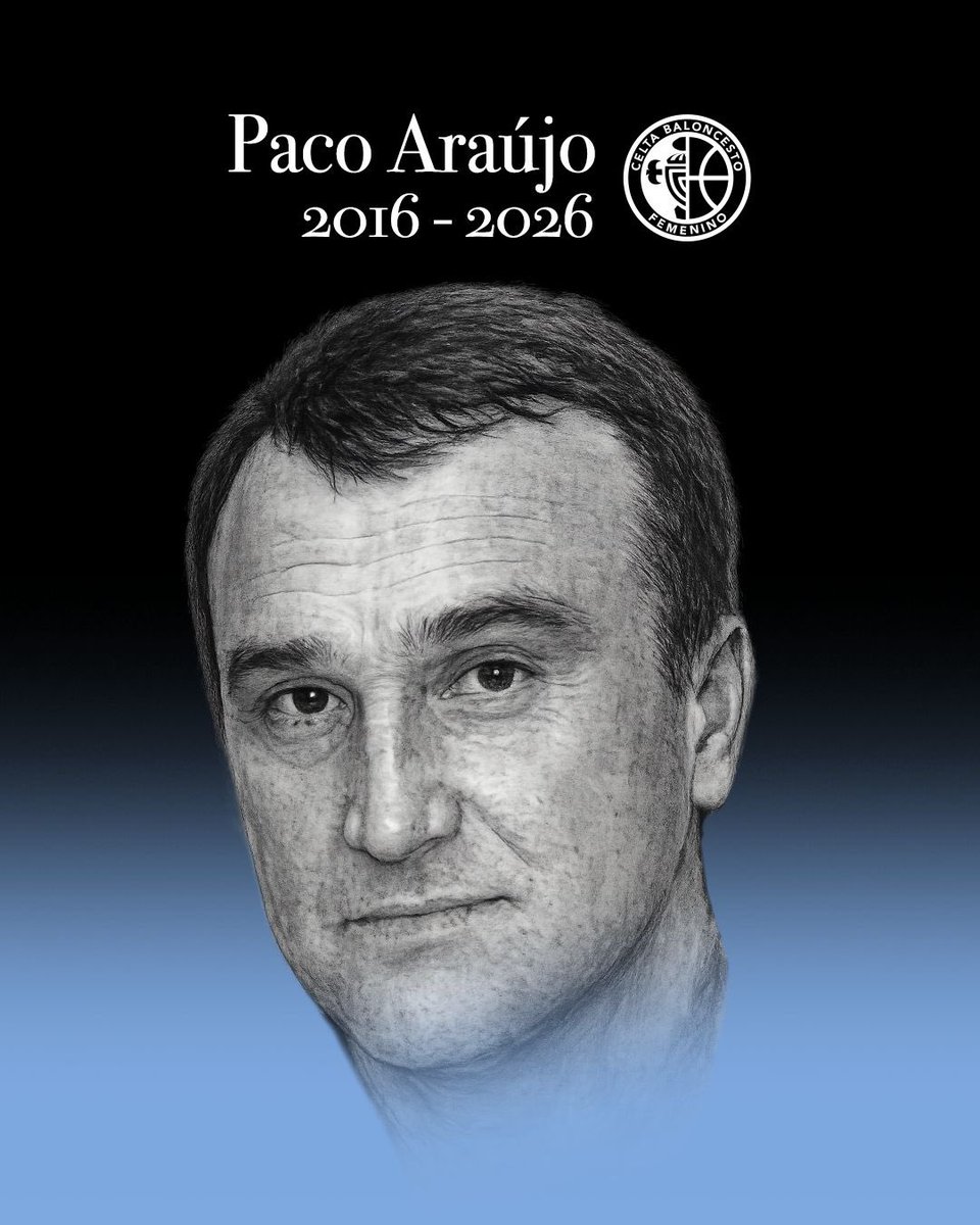 Celtabaloncesto's tweet photo. Diez años sin Paco Araújo.
Su esencia guió este proyecto.
Su figura contagió identidad y pertenencia.
Su memoria permanece.
2016/2026 https://t.co/58aQT2FnrI