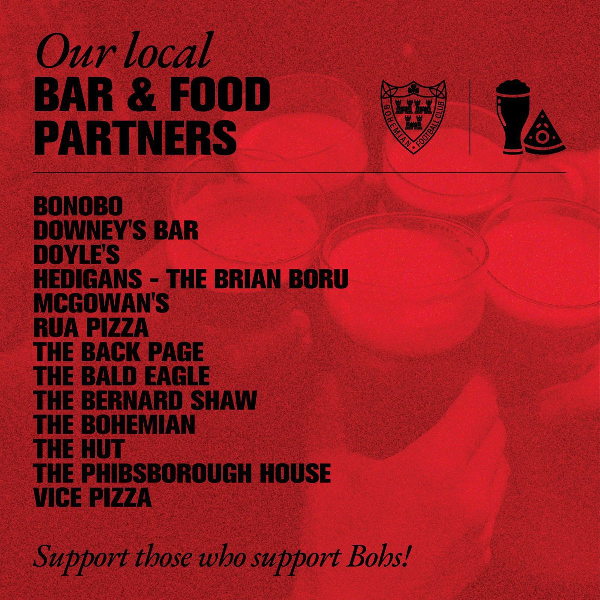 Support those who support Bohs if you're around Phibsboro this evening 🔴⚫️