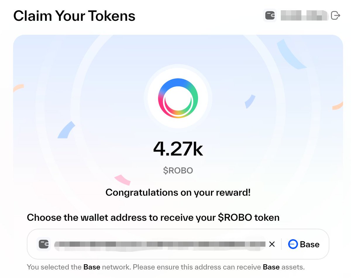 可以领 $ROBO 的空投了；

虽然不多，在熊市也是足够吃几顿猪脚饭🍚

之前有资格的用户可在3月13日11点UTC8之前领取；

👉 claim.fabric.foundation

<a href="/SurfAI/">Surf</a> <a href="/FabricFND/">Fabric Foundation</a> <a href="/openmind_agi/">OpenMind</a>