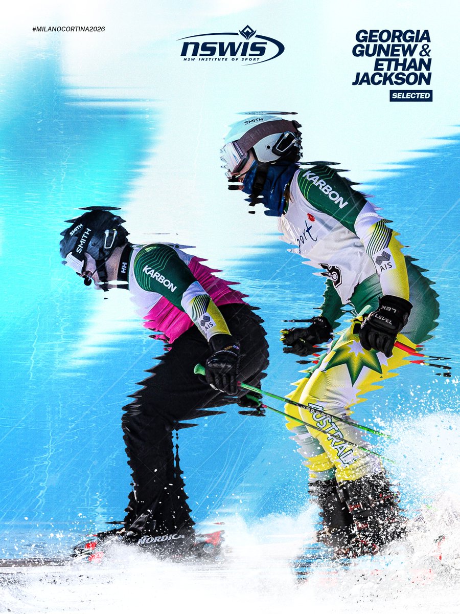 NSWIS's tweet photo. NSWIS congratulates scholarship holders Josh Hanlon and Ethan Jackson (guide for Georgia Gunew) on their selection to the Australian Paralympic Team! 🇦🇺❄️ https://t.co/RsSlsP9S15