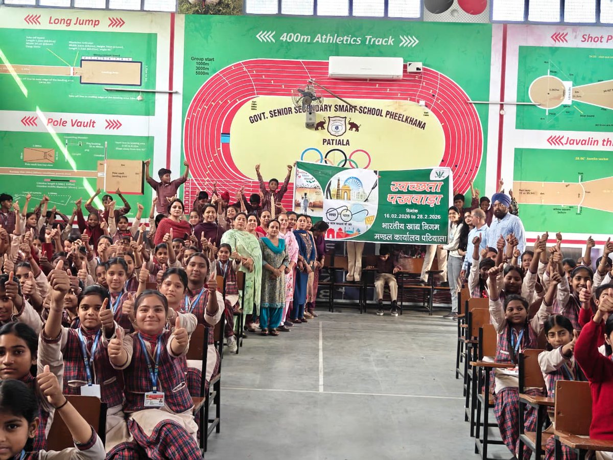 fci_pta's tweet photo. मंडल कार्यालय,पटियाला द्वारा Govt. Senior Secondary Smart School "School of Eminence" Pheelkhana, Patiala में "बच्चों में साफ सफाई और स्वच्छता" के प्रति जागरूकता पैदा करने के लिए स्कूल जागरूकता शिविर आयोजित किया गया जिसमें 125 से अधिक विद्यार्थी एवं शिक्षको ने भाग लिया। https://t.co/jNShp6Et6A