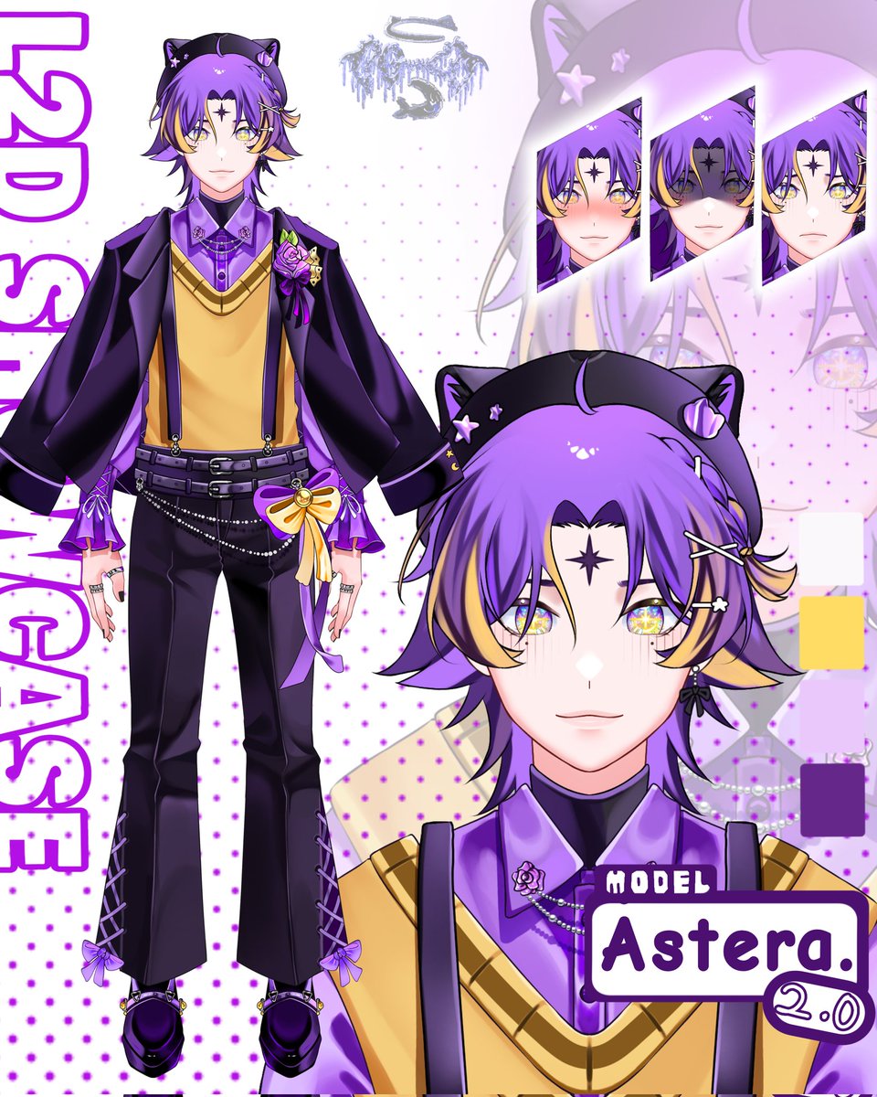 AsteraArcelio's tweet photo. Hewo! My sweet star! A wizard has a new model, this time  the wizard will become an idol... Waiting for next info, gyuss💜✧⁠◝⁠(⁠⁰⁠▿⁠⁰⁠)⁠◜⁠✧💛
#asteraarcelio https://t.co/tRZum1VkSe