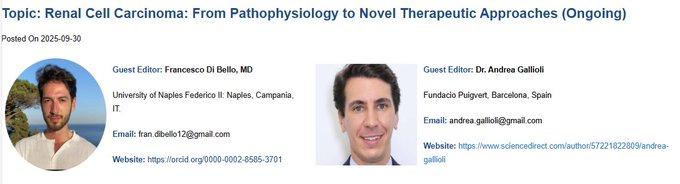 UTJeditor's tweet photo. Special Topic-Renal Cell Carcinoma: From Pathophysiology to Novel Therapeutic Approaches, leaded by Prof. Francesco Di Bello  Welcome to submit!     Read the full introduction here:   https://t.co/Arkkm2CMlz
Submission Link: https://t.co/zVsl2ZO1CK https://t.co/B4OwhRCT1M