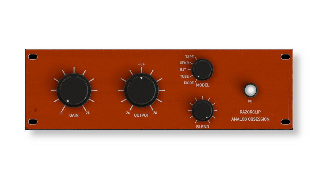 #ADSRXplugin
無料：Analog Obsessionがアナログ ベースのクリッパー 系プラグイン「RazorClip」をリリース＆無償配布。5つのオプションは、テープ、XFMR、BJT、チューブ、ダイオード。興味あればどうぞ。tinyurl.com/2s3d7fcv