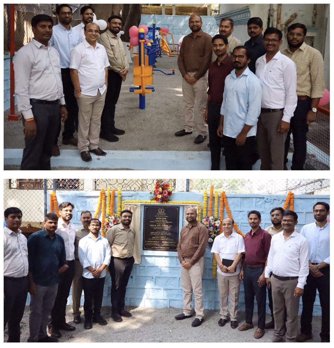 Shri M. Anil Kumar, IRS, Pr.CCIT, Andhra Pradesh &amp; Telangana, Inaugurated the Open Gym Facility at the Income Tax Quarters, Road No. 10, Banjara Hills, Hyderabad on 27-02-2026 in the presence of Senior Officers.

The Outdoor Gym Facility, equipped with Modern Open-Air Fitness