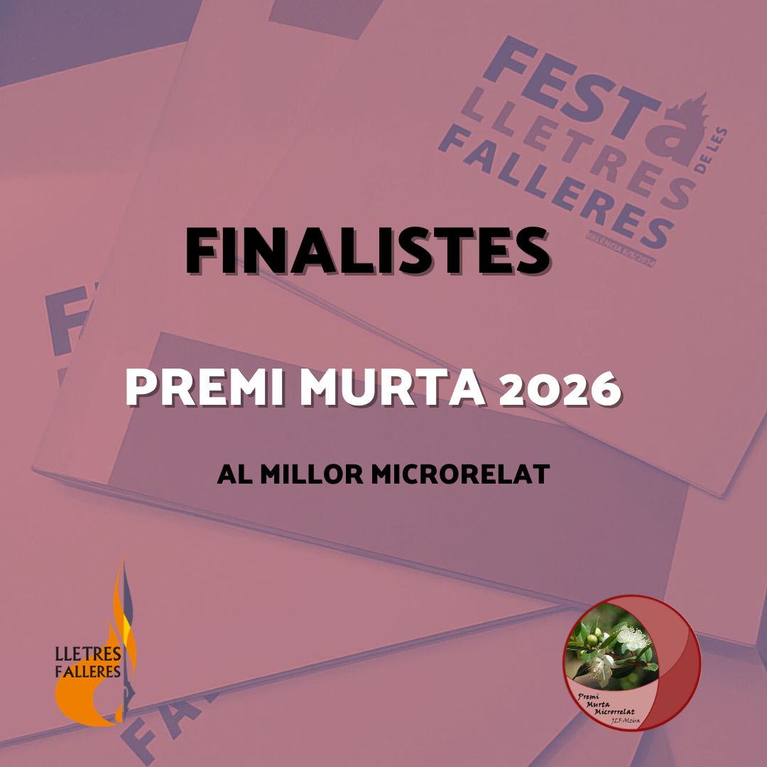 LletresFalleres's tweet photo. 📚🔥 FINALISTES PREMI MURTA AL MILLOR MICRORELAT  | @JLFAlzira 

👉https://t.co/KNbkw8vwqA https://t.co/8iR53niLhb
